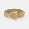 Belts Summer Fashion Stretch PP Grass Woven Wide Belt Bohemian Wind Round Buckle Square Decorative Dress FemaleBelts Fred22