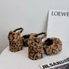 Dress Shoes High Quality 8 Cm Female Heels Mary Janes Fashion Sweet Leopard Ankle Strap Platform Women Pumps