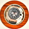 Audemar Pieceut Mens Mechanical Movement Watch AP 43 -мм водонепроницаемые модные бизнес -часы резиновые наручные часы Montre de Luxe