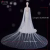 Cristalli scintillanti Strass Abito da sposa Avvolge Giacche per spose Perle Perline 300cm Avvolgere lungo Bolero Scialle Pista Staccabile Mantello da donna Servizio fotografico CL0422