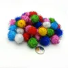 Craft Pom Poms Glitter Poms Sparkle Balls Colori assortiti con Glitter Tinsel Per fai da te Craft Party Decoration Cat Toys Taglie multiple