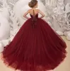 Burgundy Flower Girl Dresses 2022 First Holy Communion Dresses For Girls Ball Gown Wedding Party Dress Kids Evening Prom Dress BC12806 C0608G01