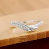 925 Sterling Silver Twisted AAA Zircon Ring for Women Fashion Wedding Engagement Party Gift Charm Jewelry