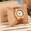 Wristwatches Men Women's Wood Watch Japanese Movement Bamboo Wooden Lovers' Watches With Genuine Leather Wristwatch Relogio Masculin