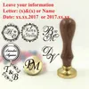 Ornament Klassischer Name Hochzeit Initiale StempelDIY Antiker Retro personalisierter Stempel Wachssiegel individuelles Design 220613