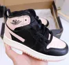 Top Quality Jumpman 1 1s Infant Kids Sneakers Pink Basketball Shoes Dark Mocha Trainers Edge Glow Volt Gold High Light Smoke Grey Candy Small Big Boys Girls