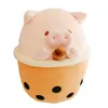 Creative Milk Tea Pillow Pig Dog Cat Plush Toy Bed Pillows Leisure Pillow Home Decoration Födelsedagspresent för flickor och barn