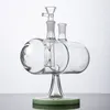 Lait Geen Violet Clair Unqiue Narguilés 14mm Femelle Joint Infinity Cascade Perc Verre Bongs Inversible Gravité Tuyau Dab Huile Rigs Avec Bol XL-2061