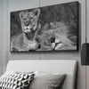 Animal Peinture Toile Lion Léopard Peinture À L'huile Affiche Photo Maison Intérieur Chambre Bureau Chambre Décoration Murale Art No Frame