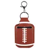 Portable Hand Sanitizer Cover Keychain Football Basketball Baseball Ball Leather Keychain Bag Pendant BBB14973