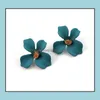 Stud Earrings Jewelry Personalized Candy Color Flower Earring New Fashion Small For Women Girls Korea Style Drop Delivery 2021 Bxqnj