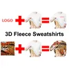 Hiver Polaire Sweats 3D Impression Personnalisé Surdimensionné Réchauffement DIY Hommes Long Sweat Shirts Drop Vente En Gros Vêtement 220713
