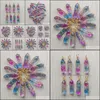 Charms 2 kleuren paars blauw glazen zeshoek prisma handgemaakte koperdraad pilaar vorm hangers voor sieraden makin mjfashio mjfashion dheb4