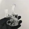 Mini Recycler Bong in vetro Narghilè portatile Bubbler Piccoli impianti petroliferi Tubi d'acqua Dabber Fumo Shisha Perc Accessori per fumatori