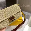 Diseñador de moda Bolsos de hombro para mujer Bolso Baguette de paja Bolso cruzado clásico moderno Bolso de moda Totes de temperamento Carteras de lujo