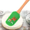 Spatule à crème antiadhésive avec manche en bois de noël, gâteau Fondant en Silicone, grattoir de cuisine, outils de cuisson