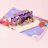 3D Pop Up Mothers Day Cards Gifts Floral Bouquet Greeting Cards Flowers for Mom Wife Birthday Sympathy Get Well Wholesale