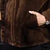 남자 모피 가짜 mens 가을 밍크 재킷 코트 가죽 외곽웨어 겨울 두꺼운 따뜻한 코트 슬림 재킷 후드 패션 솔리드