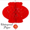 50 Pieces 6 Inch Traditional Red Paper Lantern For 2023 Chinese Year Decoration Hang Waterproof Festival Lanterns 220611