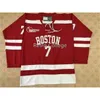 C26 Nik1 Boston University # 7 Charlie McAvoy Red Hockey Jersey Broderie Cousue Personnalisez n'importe quel nombre et nom College Jerseys