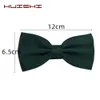 Huishi Bow Tie Men Solid Bowties Black Bowtie Gold Red Green Pink Blue White Classic Ties Shirt Accessories