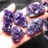 Decorative Objects & Figurines 90-400g Natural Geode Crystal Amethyst Quartz Wand Point Healing Mineral Stone Rock Home Decor Magic StoneDec