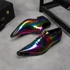 Christia Bella New Laser Multicolour Party Men Oxford Shoes Real Leather Wedding Formal Shoes Lace Up Dress Shoes Male Brogues 210312