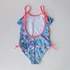فتاة لطيفة قطعة واحدة من الصيف ملابس السباحة مصممة الشكاك تعليق الشاطئ 3-10T الفتيات الرسوم الكاريكاتورية بدلة السباحة المطبوعة