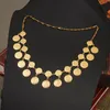 Ketten türkische Münz Halskette Wasserwellenkette Gold plattiert Frauen Arabisch Hochzeit Schmuck ethnische Halsklakenschainschainsschains