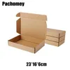 البيع بالتجزئة 23166cm 10pcslot paper kraft box post craft pack boxes rocking storage kraft paper boxes box pp774 t200229