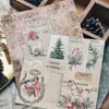 Gift Wrap Vintage Christmas Series Material Paper Diy Scrapbooking Journal Journal Backing Collage Journade Packaging Decorationgift Wrapift