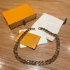 Designer de luxo monograma correntes colares moda titânio aço hip hop jóias colar para amantes homens mulher la1342