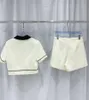 Deux pièces robe Designer femmes pantalons chemises T-Shirt haut chemisier avec ensemble court tenue de gymnastique mode lettre impression survêtement 59EE