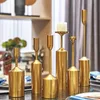 Mum tutucular 6pcs/ set Avrupa metal tutucusu basit altın düğün dekorasyon barı oturma odası ev dekorasyon candle