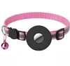 Airtag Cat Collar Bell Pet Neck Belt Holder Fibbia di sicurezza riflettente Compatibile con Apple per cani di piccola taglia Kitten Anti-Lost Regolabile