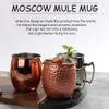 550 ml 18 ounces gehamerd koper vergulde Moskou Mule Mule Mule Beer Cup Coffee Cup Mok Copper CANECAS MUGS MUGS TREISMUG KEUKEN 0510