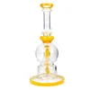 12 inches with showerhead perc and inline perc hookah glass bong dab rig smoke water pipe oil rigs recyler tobacco smoking pipes