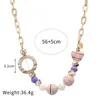 Pendant Necklaces Match-Right Candy Color Statement Necklace & For Women Refined Stylish Mujer Gift Trendy Jewelry Acrylic Beads Necklac