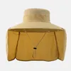 Berets Mens Summer Fisherman Hat في الهواء الطلق تسلق صيد شمس القبعات متعددة الوظائف Soild دلو Big Brim Capberets Wend22