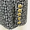 Designer Womens Suits Blazers Tide Marque de haute qualit￩ Retro Fashion Presbyopic Maze Series Jacket Jacket Star Shrug Un grain de boucle UGSU