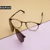 Bauhaus aimant les lunettes de la jante complète Prescription Spectacle Round Vintage Myopie Polarisation Lunettes de soleil Anti 220620