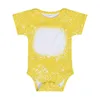 Wholesale! Sublimation Bleached Baby Onesies Blank Heat Transfer Cotton Feel Clothing DIY Parent-child Clothes 0-24months A12