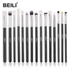 Beili Black 10-19pcs Makeup Brushes Natural Hair Eyeshadow Jlending Eyeliner Makeup Brush Set Shader Ebrow Brochas Maquillaje 220601