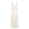 الفساتين غير الرسمية نساء بيضاء حزام ماكسي فستان الصيف الطويل ضمادة عاريات بلا أكمام الجسم