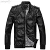 봄 새로운 패션 슬림 giacca pelli moto uomo 고품질 스탠드 칼라 vtement homme cuir l220801