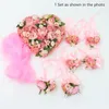 Decorative Flowers Wreaths 1 Set Artificial Flower Wedding Car Decor Kit Roman 220823