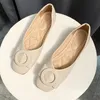 Ladies Elegant Retro Flats Comfort Soft Leather Slip On Nursing Loafers For Women Casual Fashion Square Toe Pumps Ballet Shoes 220614