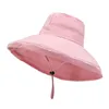 Summer Seaside Beach Hat Peach Skóra aksamitna wiadra Katamka Kobiety na zewnątrz podróżne Hats Hats Casual Cap