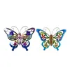 装飾的なオブジェクト図形金属製の蝶の壁アートホームデコレーションハンギング彫刻庭の飾り飾り中庭の蝶蝶の飾り