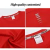 T shirt top 6 color custom short sleeved high end cotton flashing fabric quick drying round neck printing DIY brand text 220616